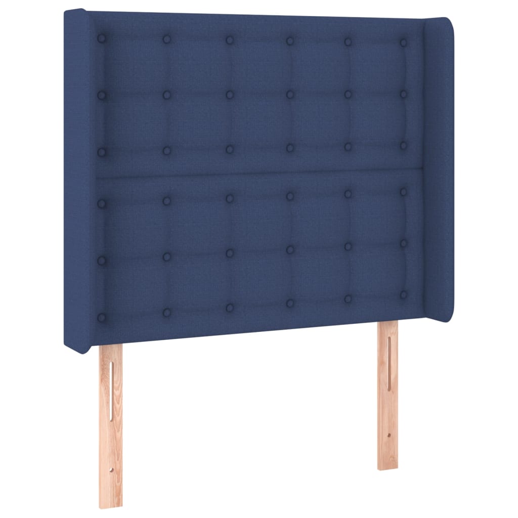 Letto a Molle con Materasso e LED Blu 90x190 cm in Tessuto 3138603