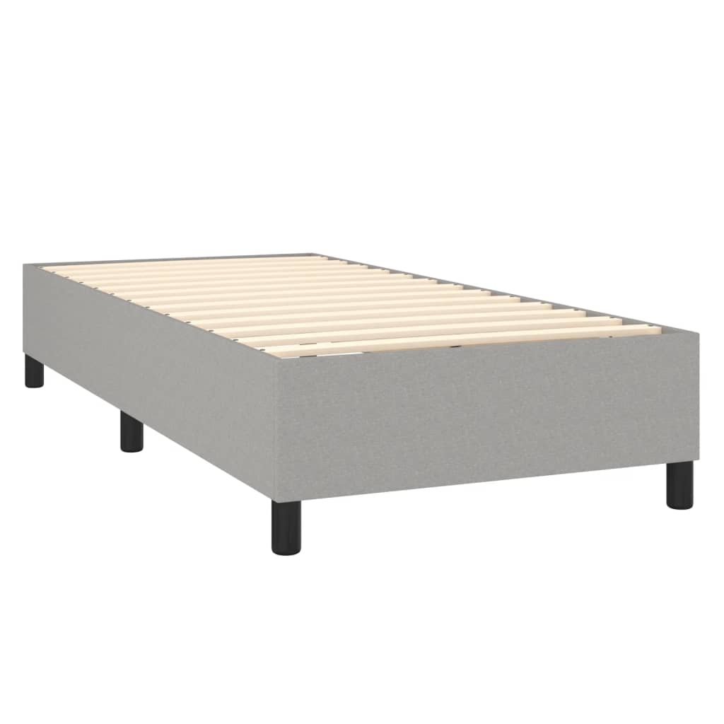 Letto a Molle Materasso e LED Grigio Chiaro 90x200 cm Tessuto 3138605