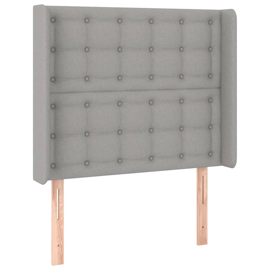 Letto a Molle Materasso e LED Grigio Chiaro 90x200 cm Tessuto 3138605