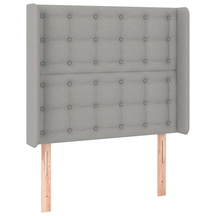 Letto a Molle Materasso e LED Grigio Chiaro 90x200 cm Tessuto 3138605