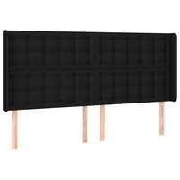 Letto a Molle con Materasso e LED Nero 160x200 cm in Tessuto 3138647