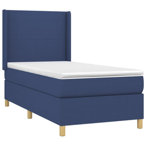 Letto a Molle con Materasso e LED Blu 90x190 cm in Tessuto 3138683