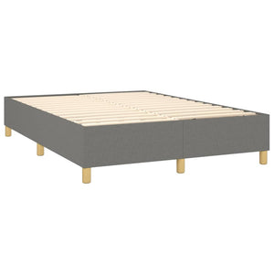 Letto a Molle Materasso e LED Grigio Scuro 140x200cm in Tessuto 3138718