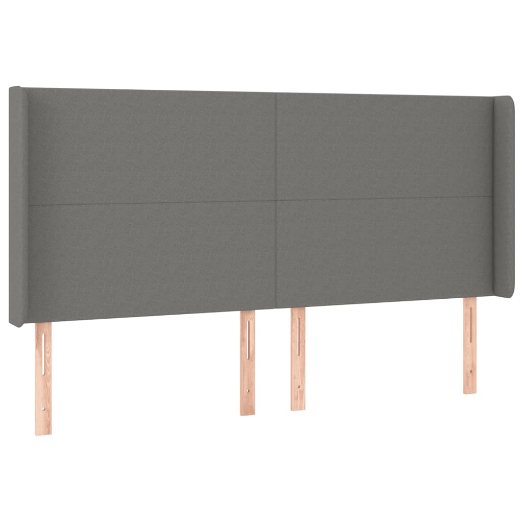 Letto a Molle Materasso e LED Grigio Scuro 200x200cm in Tessuto cod mxl 59799