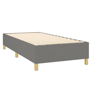 Letto a Molle Materasso e LED Grigio Scuro 80x200 cm in Tessuto 3138750