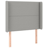 Letto a Molle Materasso e LED Grigio Chiaro 90x190 cm Tessuto 3138757