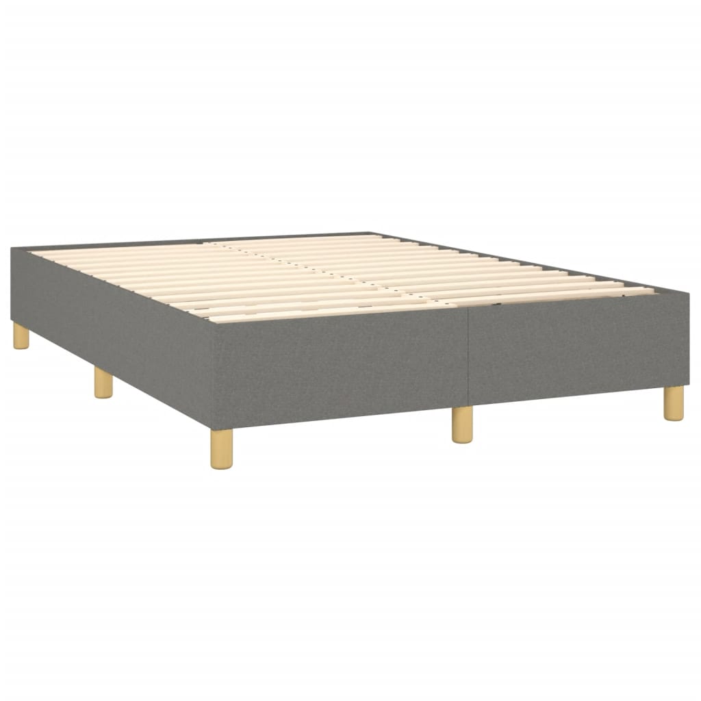 Letto a Molle Materasso e LED Grigio Scuro 140x200cm in Tessuto 3138798