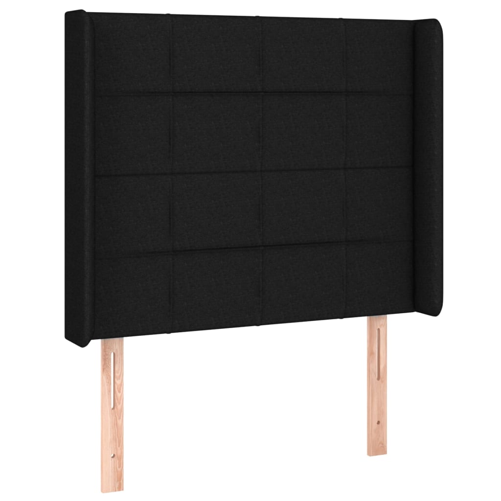 Letto a Molle con Materasso e LED Nero 80x200 cm in Tessuto cod mxl 61731