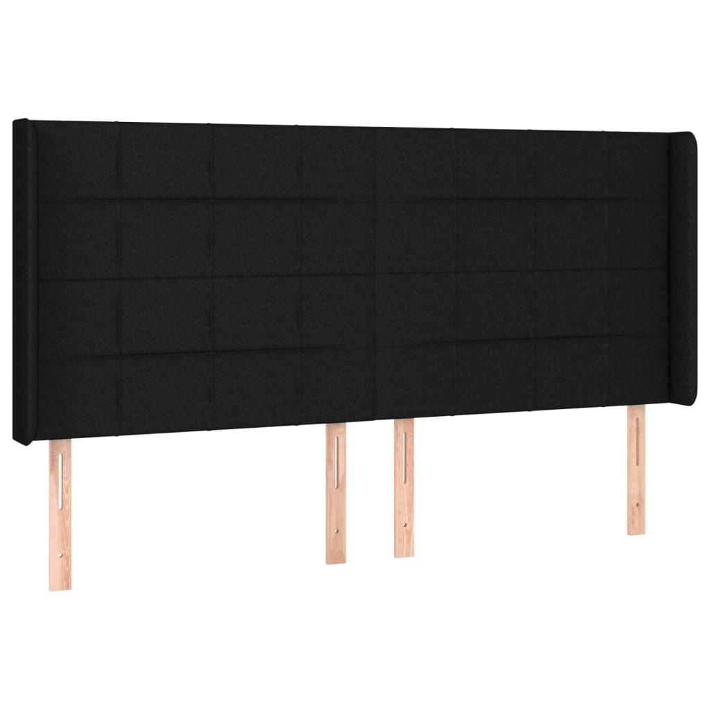 Letto a Molle con Materasso e LED Nero 180x200cm in Tessuto 3138895