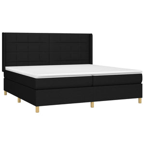 Letto a Molle Materasso e LED Nero 200x200cm in Tessuto 3138903