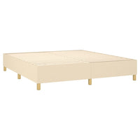 Letto a Molle con Materasso e LED Crema 160x200 cm in Tessuto 3138970