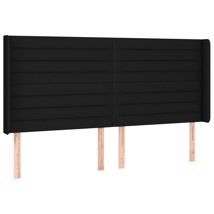 Letto a Molle Materasso e LED Nero 200x200cm in Tessuto cod mxl 63837