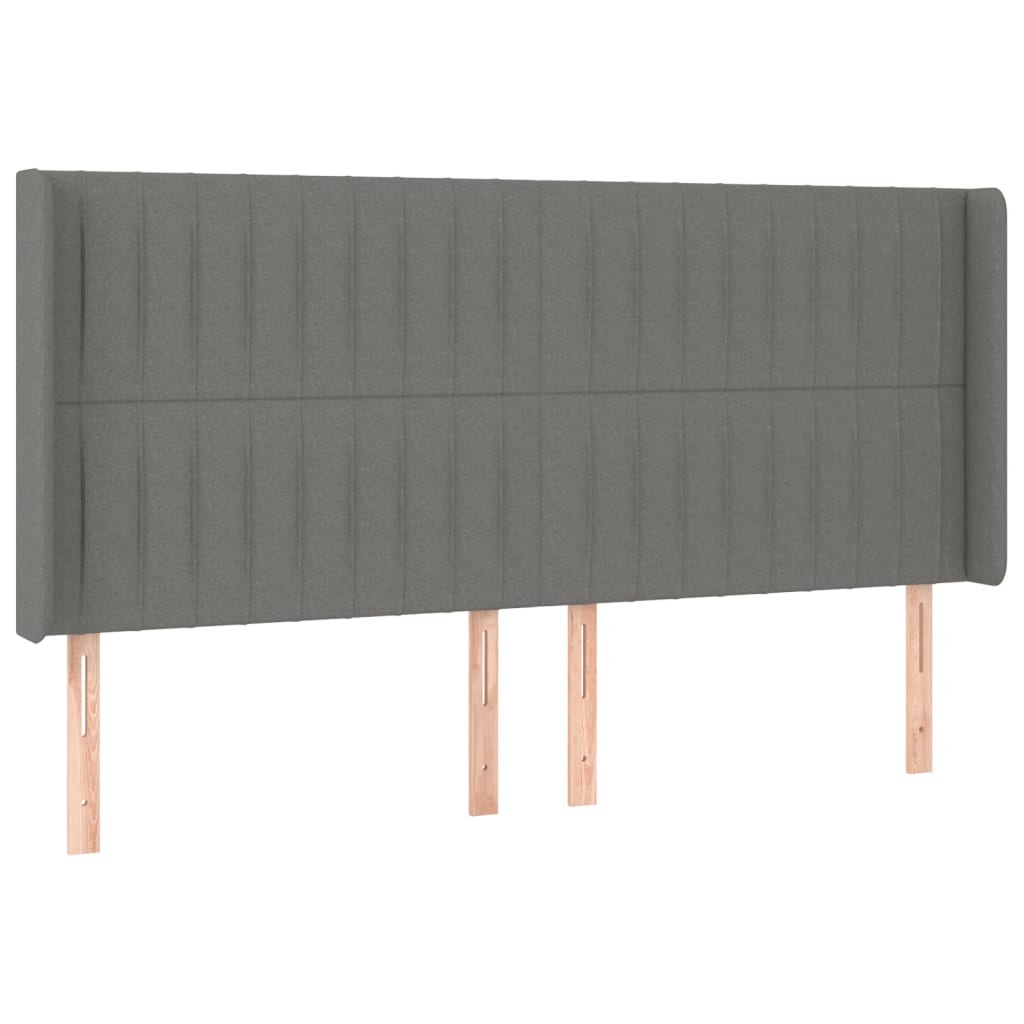 Letto a Molle Materasso e LED Grigio Scuro 180x200cm in Tessuto 3139054