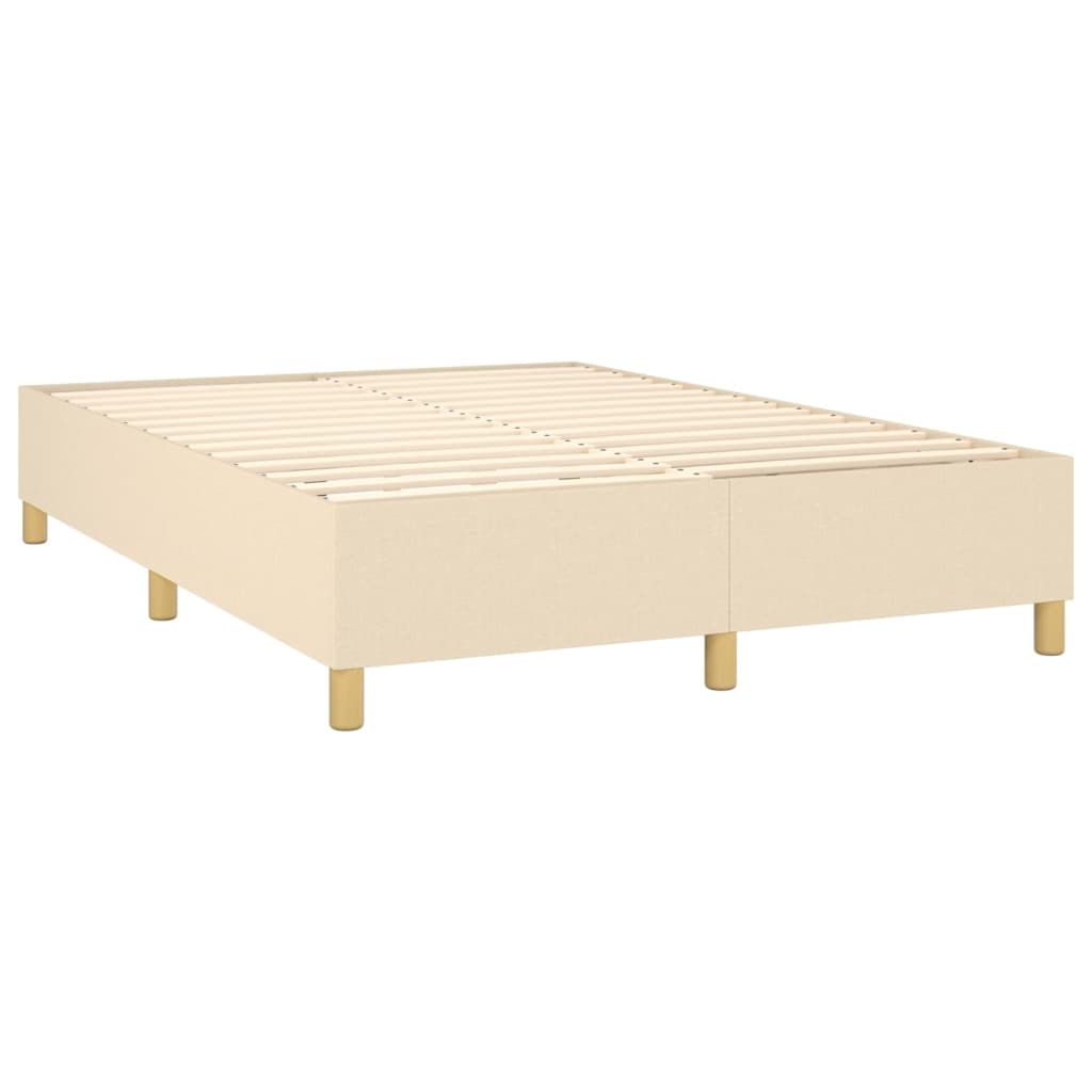 Letto a Molle con Materasso e LED Crema 140x200 cm in Tessuto cod mxl 59364