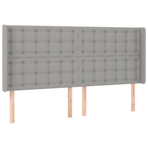 Letto a Molle Materasso e LED Grigio Chiaro 160x200 cm Tessuto cod mxl 57909