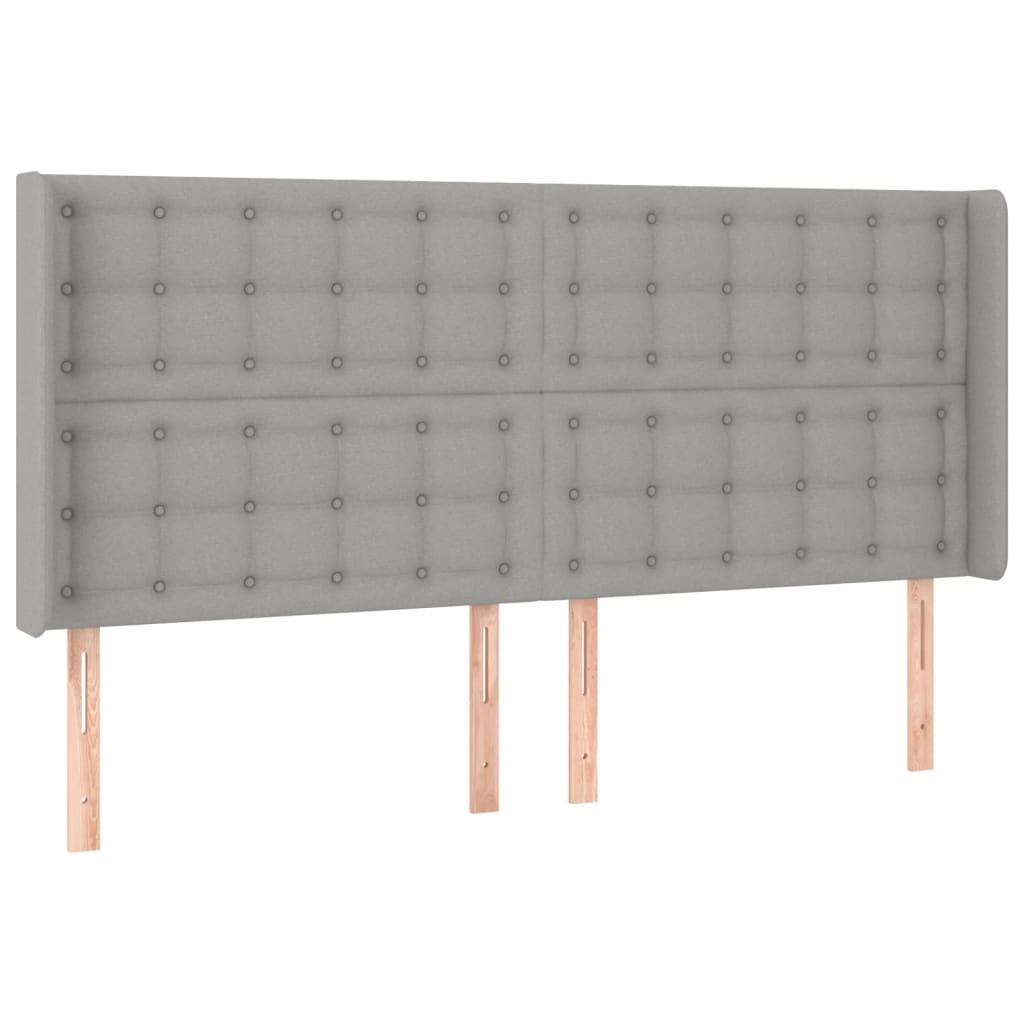 Letto a Molle Materasso e LED Grigio Chiaro 180x200 cm Tessuto 3139213