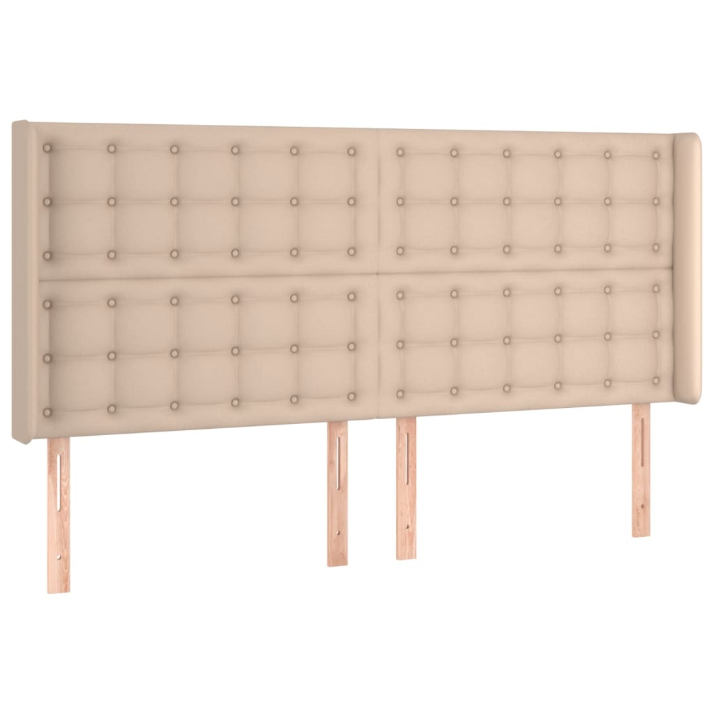 Giroletto Molle Materasso e LED Cappuccino 180x200cm Similpelle 3139402