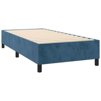 Letto a Molle con Materasso e LED Blu Scuro 80x200cm in Velluto 3139413