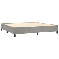 Letto a Molle Materasso e LED Grigio Chiaro 200x200 cm Velluto cod mxl 65199