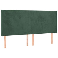 Letto a Molle con Materasso e LED Verde Scuro 200x200cm Velluto cod mxl 63167