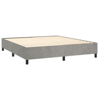 Letto a Molle Materasso e LED Grigio Chiaro 180x200 cm Velluto 3139577