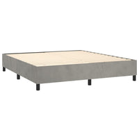 Letto a Molle Materasso e LED Grigio Chiaro 180x200 cm Velluto 3139637