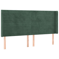 Letto a Molle con Materasso e LED Verde Scuro 180x200cm Velluto 3139640