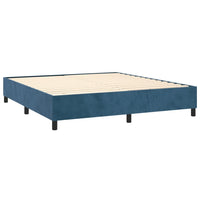 Letto a Molle con Materasso e LED Blu Scuro 180x200 cm 3139641