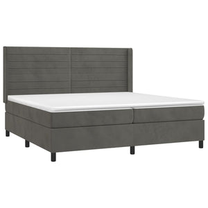 Letto a Molle con Materasso e LED Grigio Scuro 200x200 cm cod mxl 58171