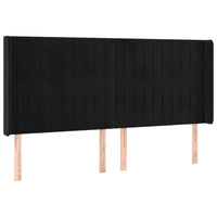 Letto a Molle con Materasso e LED Nero 160x200 cm in Velluto 3139693