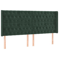 Letto a Molle con Materasso e LED Verde Scuro 180x200cm Velluto 3139760