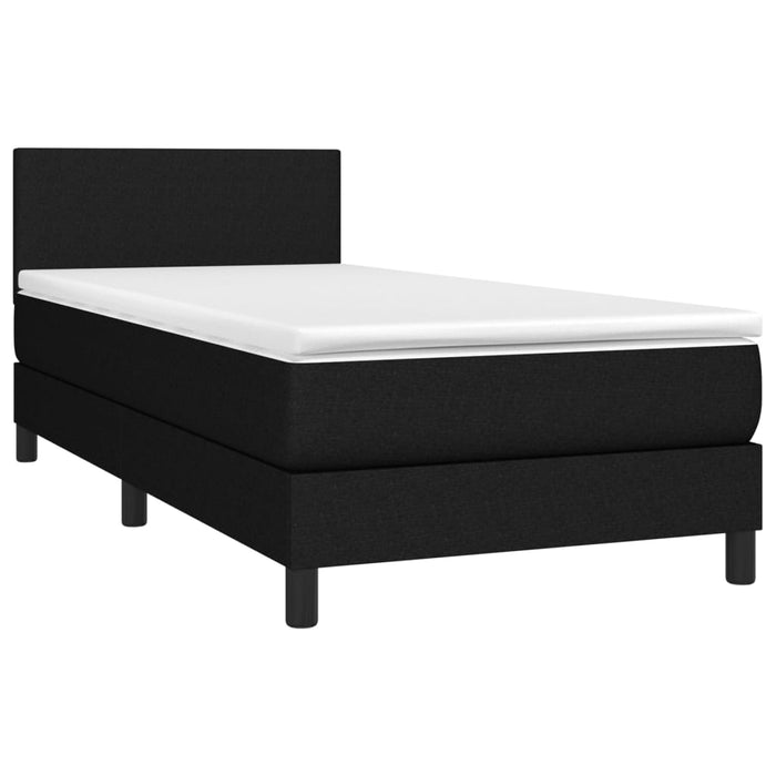 Letto a Molle con Materasso e LED Nero 90x190 cm in Tessuto cod mxl 62927