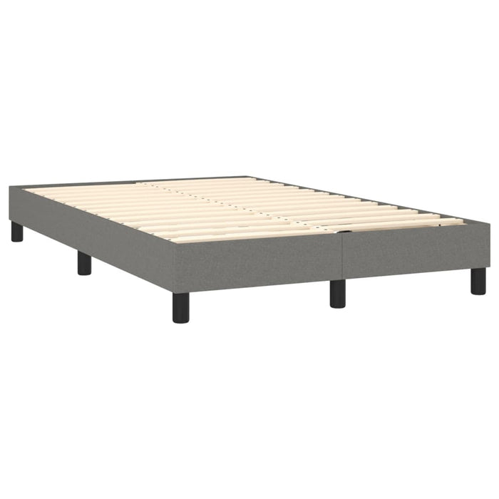 Letto a Molle Materasso e LED Grigio Scuro 120x200cm in Tessuto cod mxl 65252