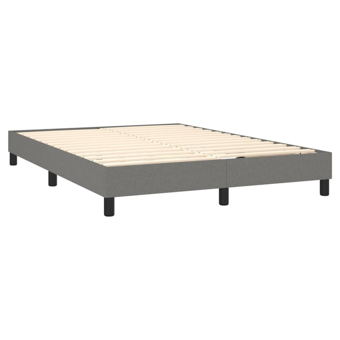 Letto a Molle Materasso e LED Grigio Scuro 140x190cm in Tessuto 3132990