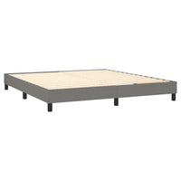 Letto a Molle Materasso e LED Grigio Scuro 160x200cm in Tessuto 3133006