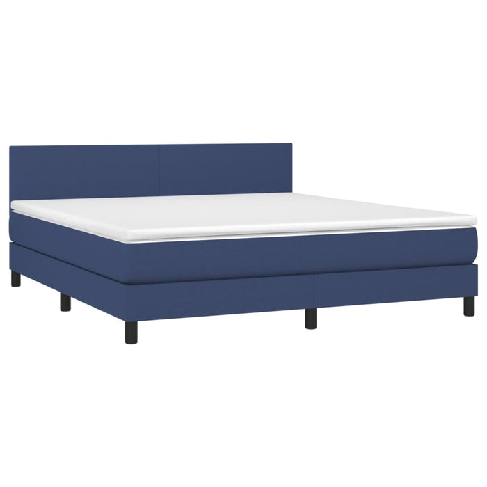 Letto a Molle con Materasso e LED Blu 160x200 cm in Tessutocod mxl 79902