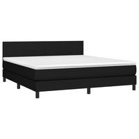 Letto a Molle con Materasso e LED Nero 180x200cm in Tessutocod mxl 123540