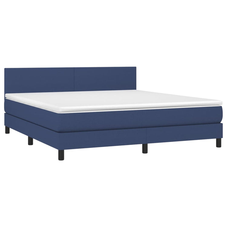 Letto a Molle con Materasso e LED Blu 180x200 cm in Tessuto cod mxl 62329