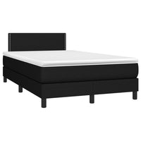 Letto a Molle con Materasso e LED Nero 120x200cm in Tessuto cod mxl 63997