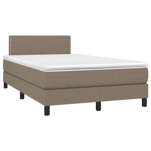 Letto a Molle con Materasso e LED Tortora 120x200cm in Tessuto cod mxl 57711