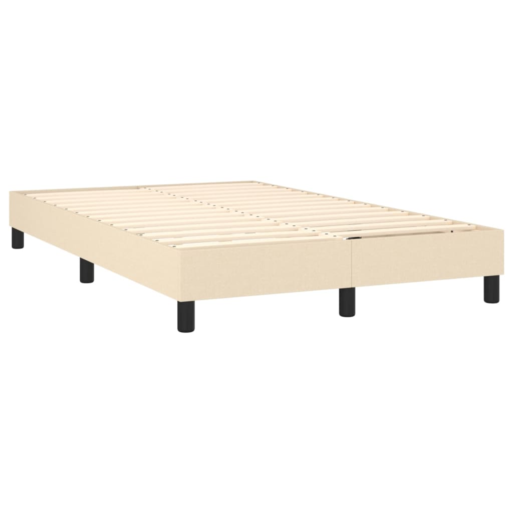 Letto a Molle con Materasso e LED Crema 120x200cm in Tessuto cod mxl 54703