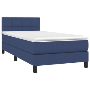 Letto a Molle con Materasso e LED Blu 90x190 cm in Tessuto cod mxl 62966