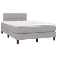 Letto a Molle Materasso e LED Grigio Chiaro 120x200 cm Tessuto cod mxl 57758