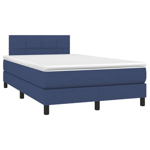 Letto a Molle con Materasso e LED Blu 120x200cm in Tessuto 3133147