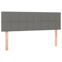 Letto a Molle Materasso e LED Grigio Scuro 140x190cm in Tessuto 3133150