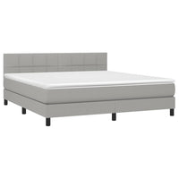 Letto a Molle Materasso e LED Grigio Chiaro 180x200 cm Tessuto cod mxl 62413