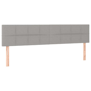 Letto a Molle Materasso e LED Grigio Chiaro 180x200 cm Tessuto 3133173