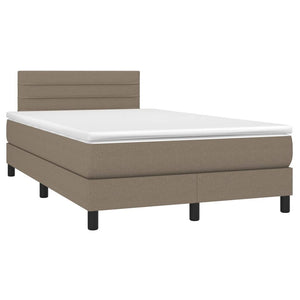 Letto a Molle con Materasso e LED Tortora 120x200cm in Tessuto cod mxl 57716