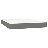 Letto a Molle Materasso e LED Grigio Scuro 140x200cm in Tessuto cod mxl 54157