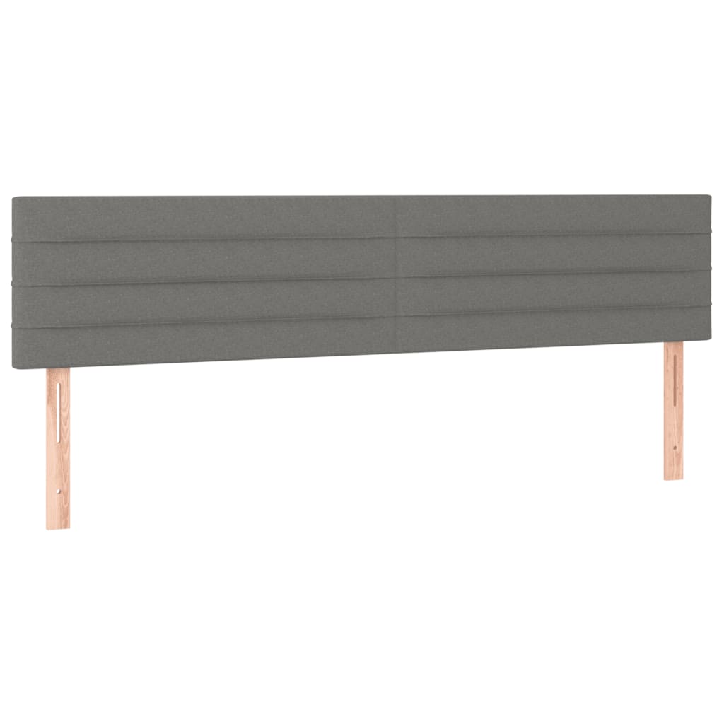 Letto a Molle Materasso e LED Grigio Scuro 180x200cm in Tessuto cod mxl 62627